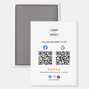 Imán Revisión Social Empresarial con Código Qr