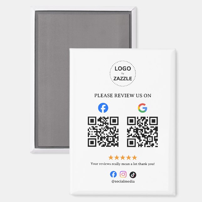 Imán Revisión Social Empresarial con Código Qr (Anverso/Reverso)