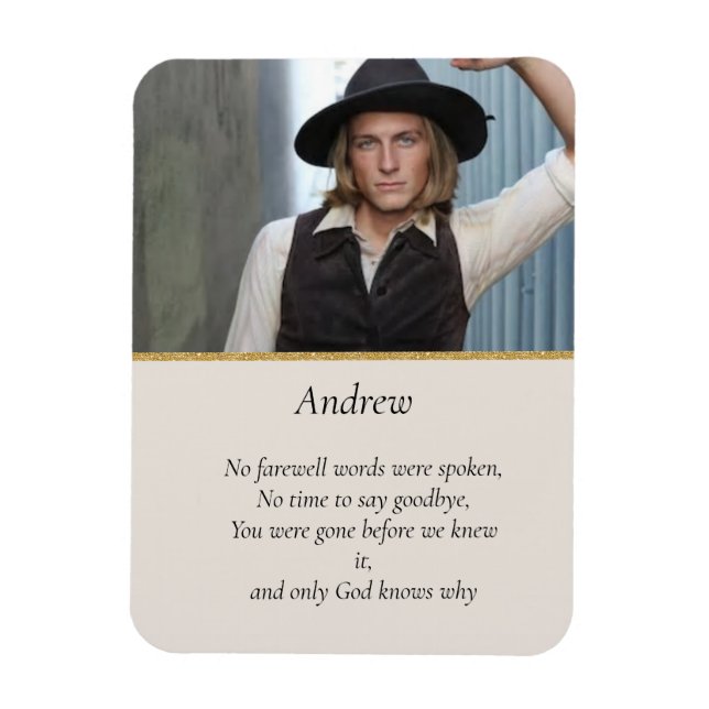 Imán Revista conmemorativo de una muerte súbita (Vertical)