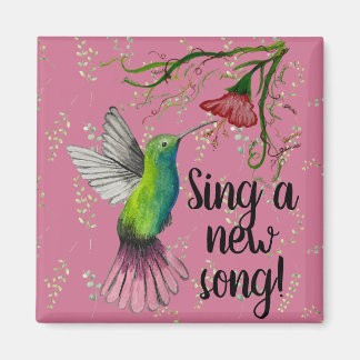 Imán Revista cristiana del colibrí de color bonito