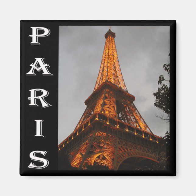 Imán Revista de la Torre Eiffel de París (Frente)