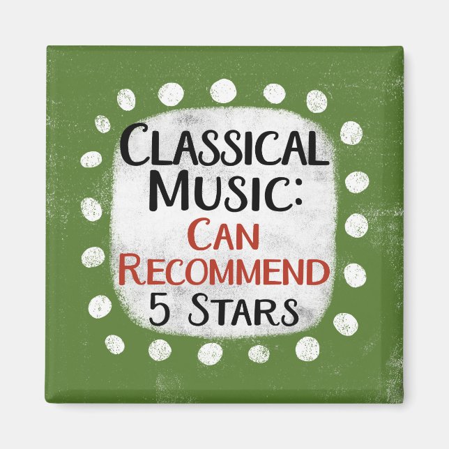 Imán Revista de música clásica 5 estrellas Refrigerador (Frente)