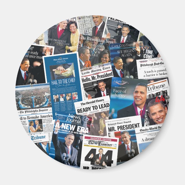 Imán Revista de prensa inaugural de Obama (Frente)