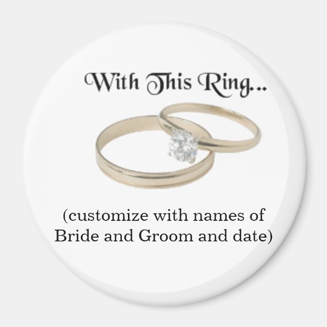 Imán Revista de recuerdos de boda (Frente)