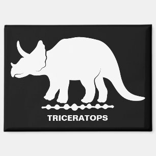 Imán Revista de Silhouette de Dinosaur Triceratops