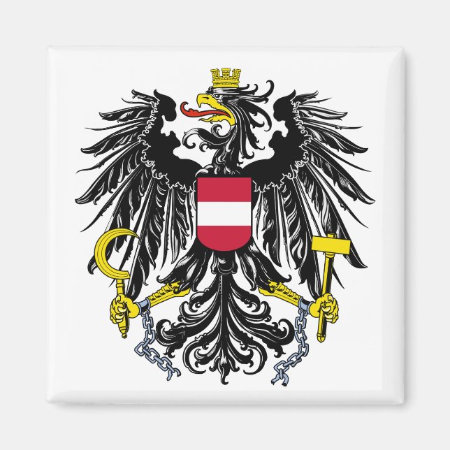 Imán Revista del Escudo de Armas de Austria (Frente)