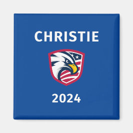 Imán Revista electoral Chris Christie 2024 del Patrióti