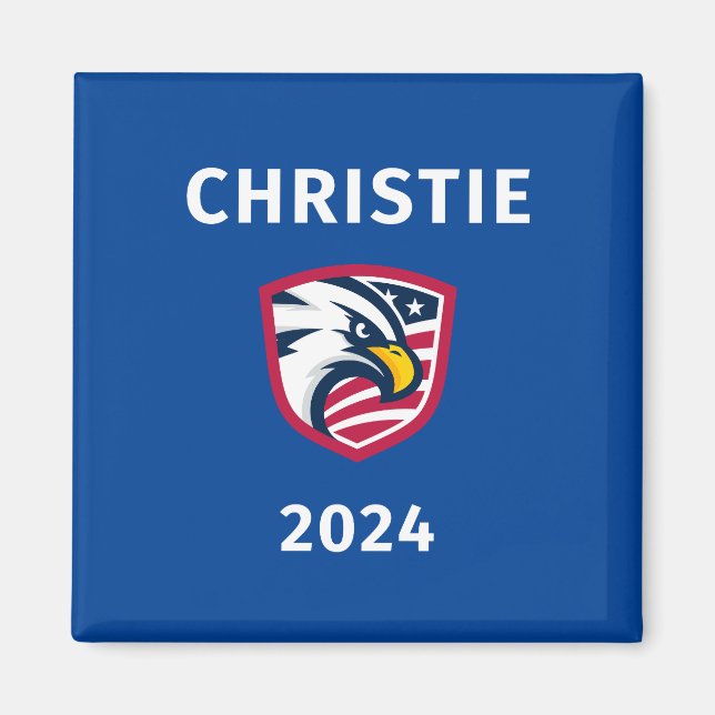 Imán Revista electoral Chris Christie 2024 del Patrióti (Frente)