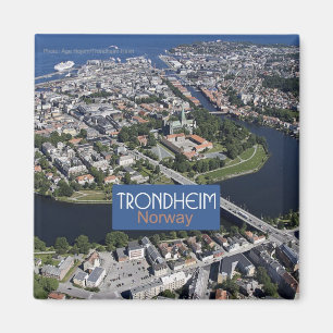 Imán Revista fotográfica Trondheim Noruega Travel Souve