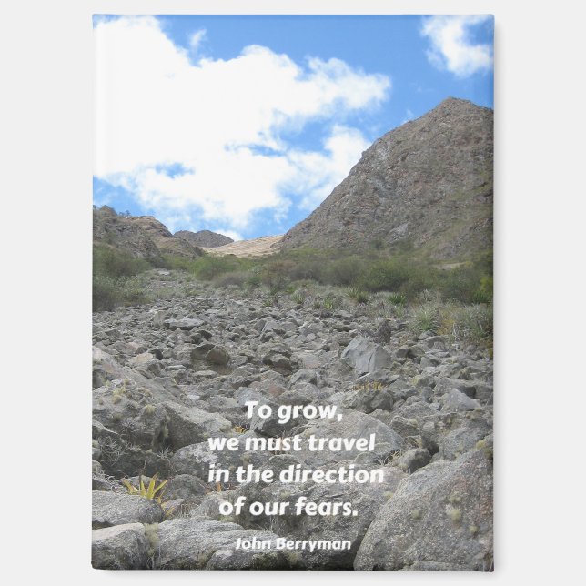 Imán Revista inspiradora, "Para crecer. ." (Anverso)