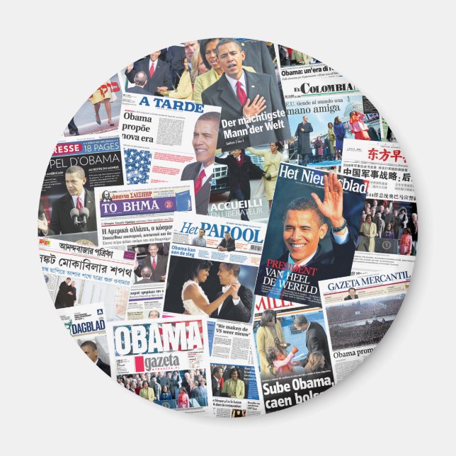 Imán Revista internacional de prensa inaugural de Obama (Frente)