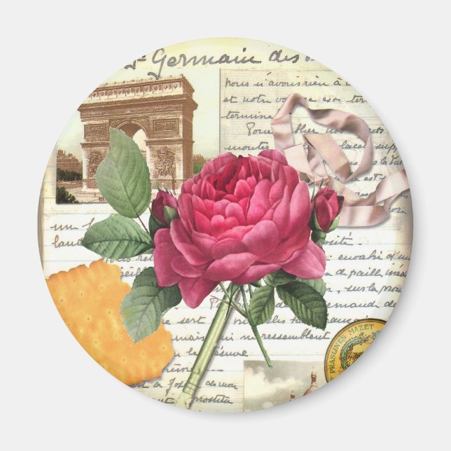 Imán Revista Rosa de París (Frente)