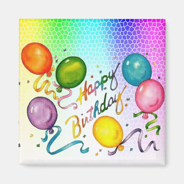 Imán Revistas de fiesta de cumpleaños (Frente)