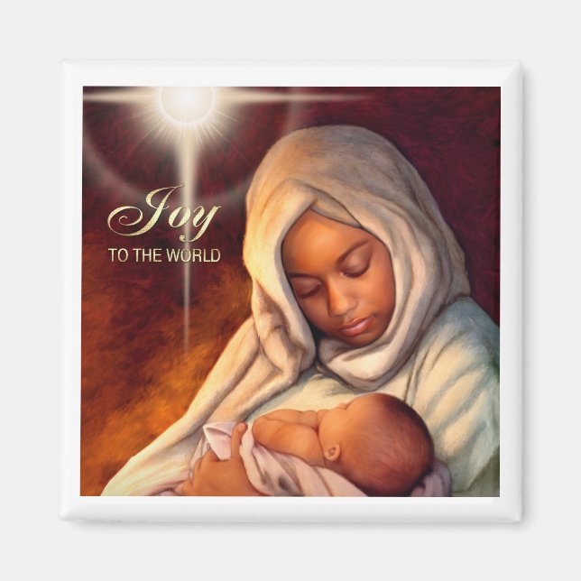 Imán Revistas de Navidades de Madonna afroamericanos (Frente)