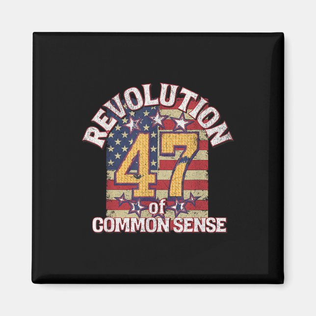Imán Revolución Del Sentido Común Trump 47 Presidente (Frente)
