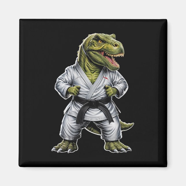 Imán Rex Artes Marciales Dinosaurio Karate Jiu-jitsu Ni (Frente)