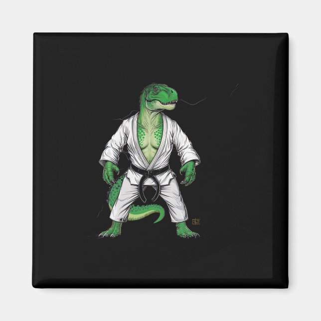 Imán Rex Martial Arts Dinosaur Judo Jiu-jitsu Karate (Frente)