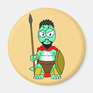 Imán Rex Tirano Vestido Como Leónidas.