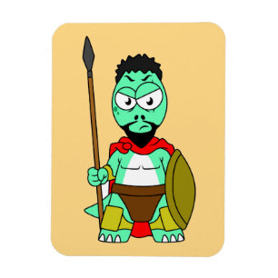 Imán Rex Tirano Vestido Como Leónidas.