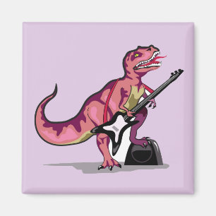 Imán Rex Tyrannosaurus Tocando La Guitarra.