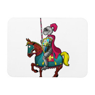 Imán Rey arthur medievil caballero y caballo