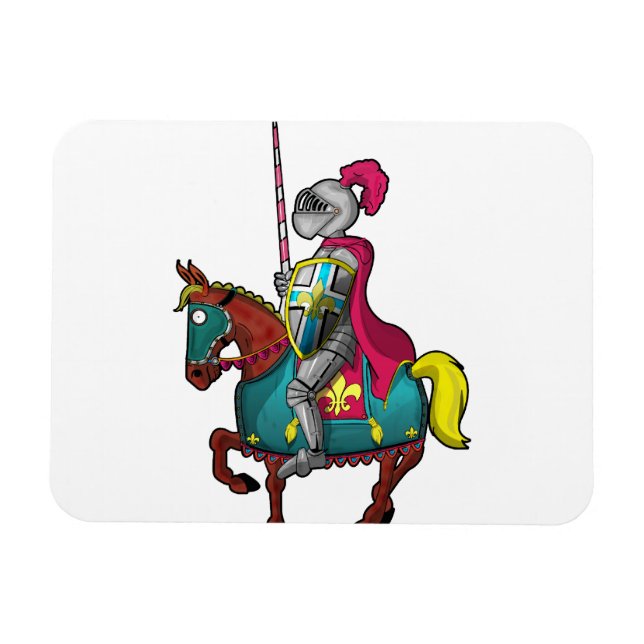 Imán Rey arthur medievil caballero y caballo (Horizontal)