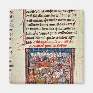 Imán Rey Arturo y Guinevere que miran a