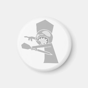 Imán Rey blanco Magnet del zombi