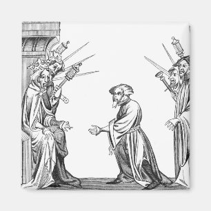 Imán Rey Carlomagno (742-814) que recibe el juramento
