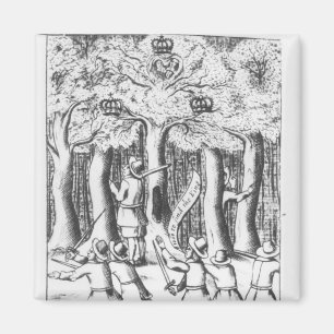 Imán Rey Charles II que oculta en un roble