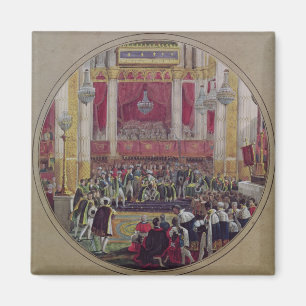 Imán Rey Charles X que recibe a los caballeros