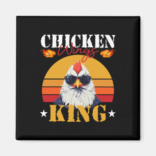 Imán Rey de Alas de Pollo Retro Atardecer Byrbeque Búfa