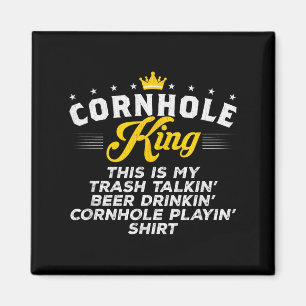 Imán Rey de Cornhole Traalkin Regalo Divertido de Cornh