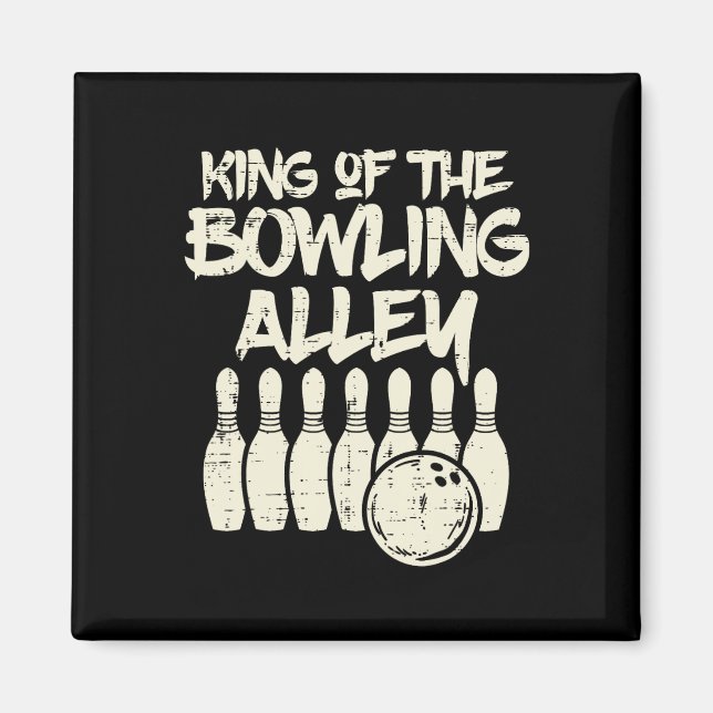 Imán Rey De La Calle Bowling Bowler Papá Hombres Niño (Frente)