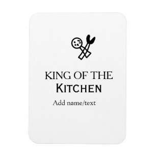 Imán Rey de la cocina chef cocinando agregar nombre cor