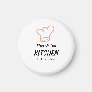 Imán Rey de la cocina chef cocinando agregar nombre cor