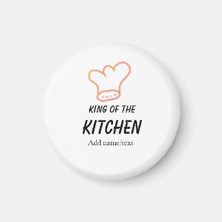 Imán Rey de la cocina chef cocinando agregar nombre cor