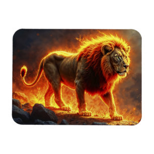Imán Rey de las bestias León majestuoso animal infernal