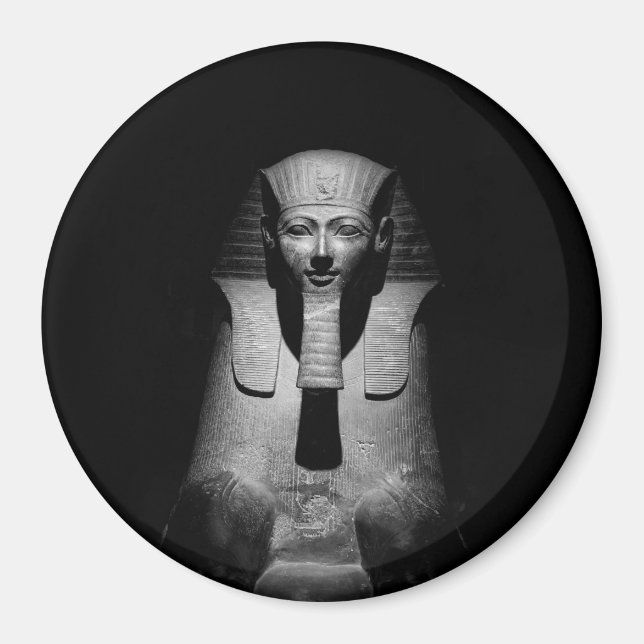 Imán Rey del faraón blanco y negro (Frente)