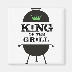 Imán Rey Del Grill, Corona Verde Negra