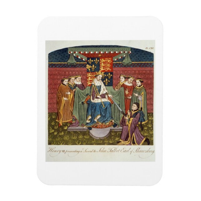 Imán Rey Enrique VI (1421-71) presentando una espada a  (Vertical)