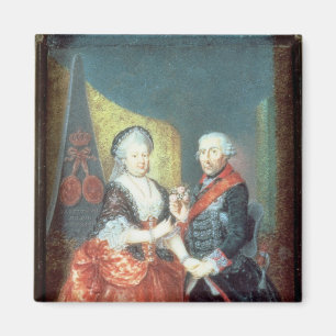 Imán Rey Frederick II y su esposa
