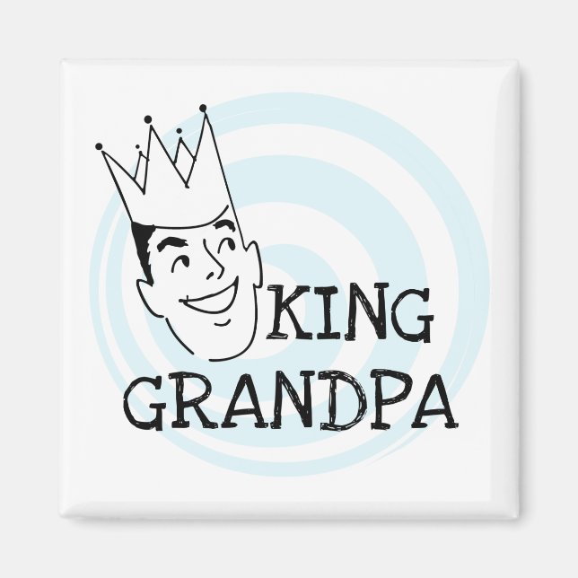 Imán Rey Grandpa T-shirts y regalos (Frente)