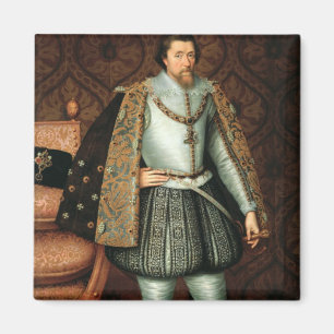 Imán Rey James I de Inglaterra (1566-1625) (aceite en
