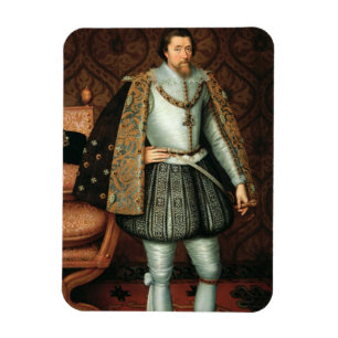 Imán Rey James I de Inglaterra (1566-1625) (aceite en