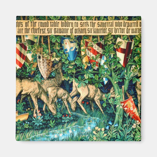 Imán Rey Medieval Arthur William Morris (Frente)