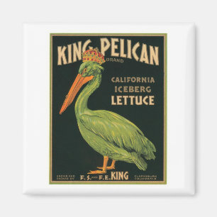 Imán Rey Pelican Vintage Label