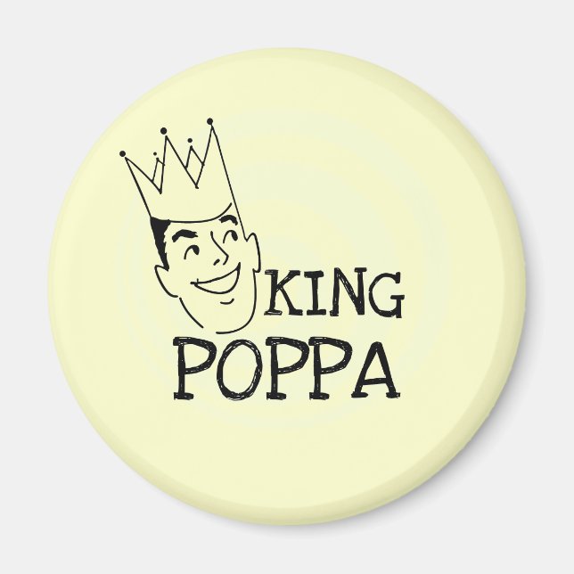 Imán Rey Poppa T-shirts y regalos (Frente)