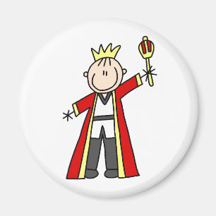 Imán Rey Stick Figure Magnet