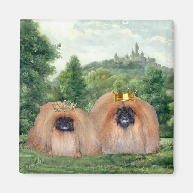 Imán Rey y Reina de Pekín con Castillo de los Sueños (Frente)